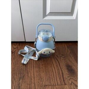 Cinnamoroll Sanrio Water Bottle With Strap Large Size Tritan Blue Kawaii 1050oz